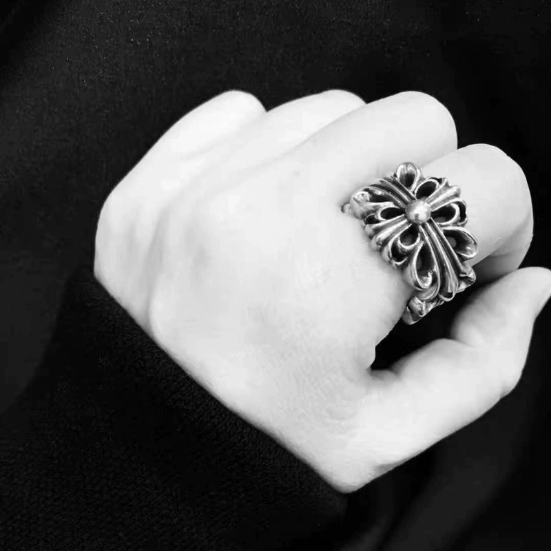 Chrome Heart Ring Vintage Cross