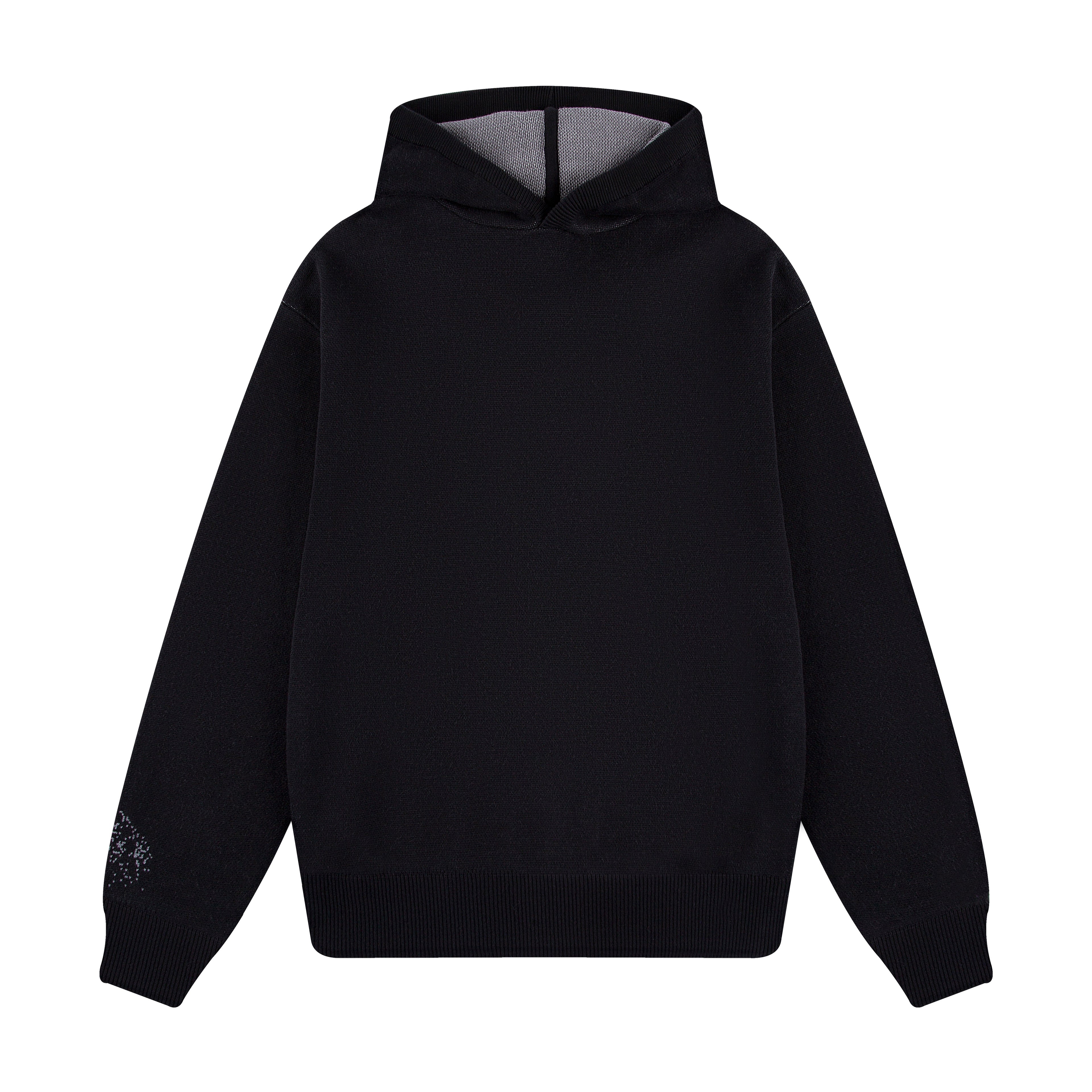 "awakening" knit Hoodie black