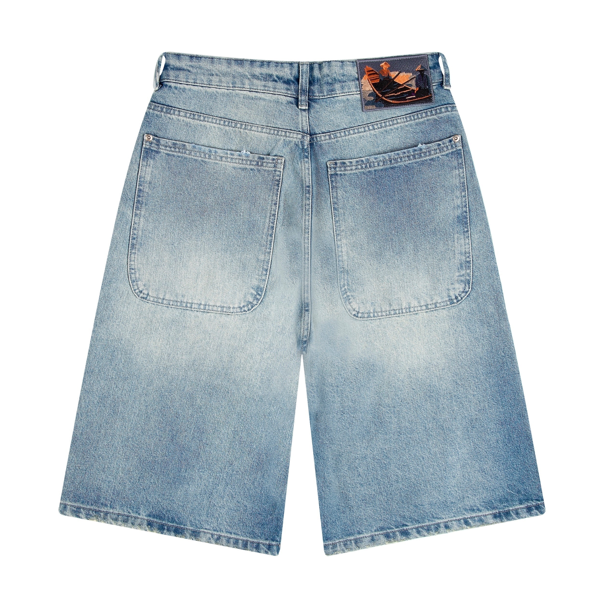 "lotus" Jorts blue