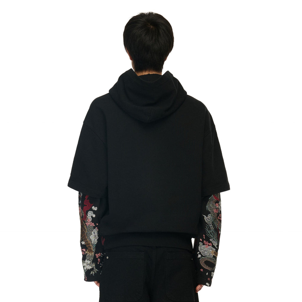 "yakuza" double sleeve Hoodie