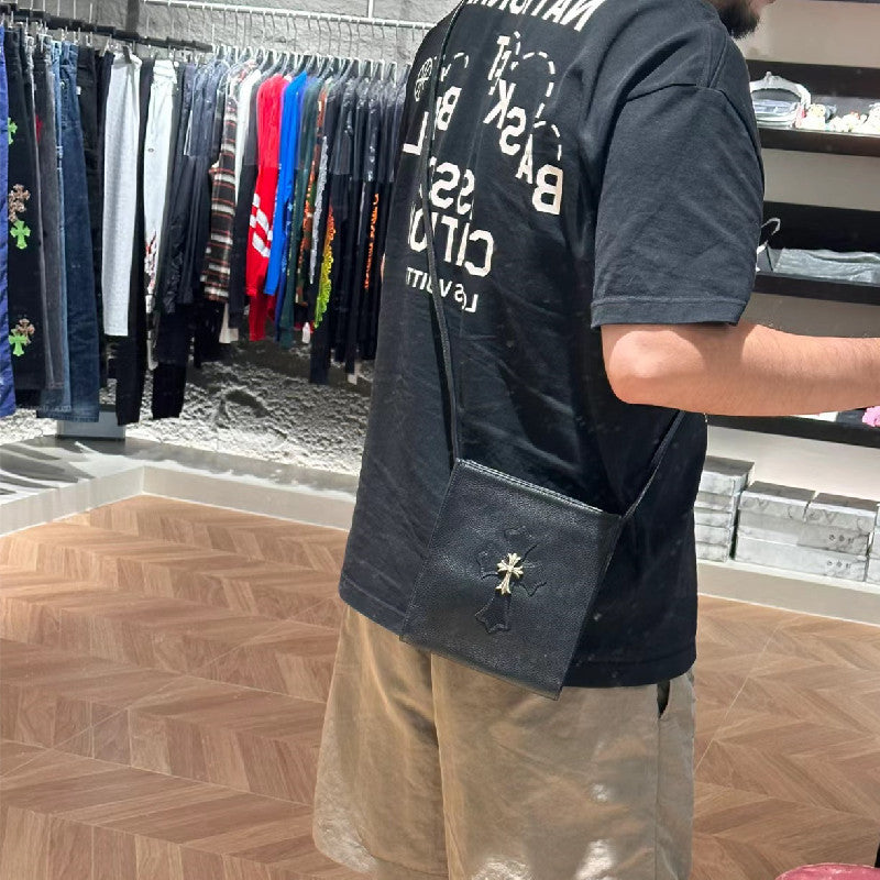 Chrome Heart Leather Bag Women's Bag Fashion Premium Sense